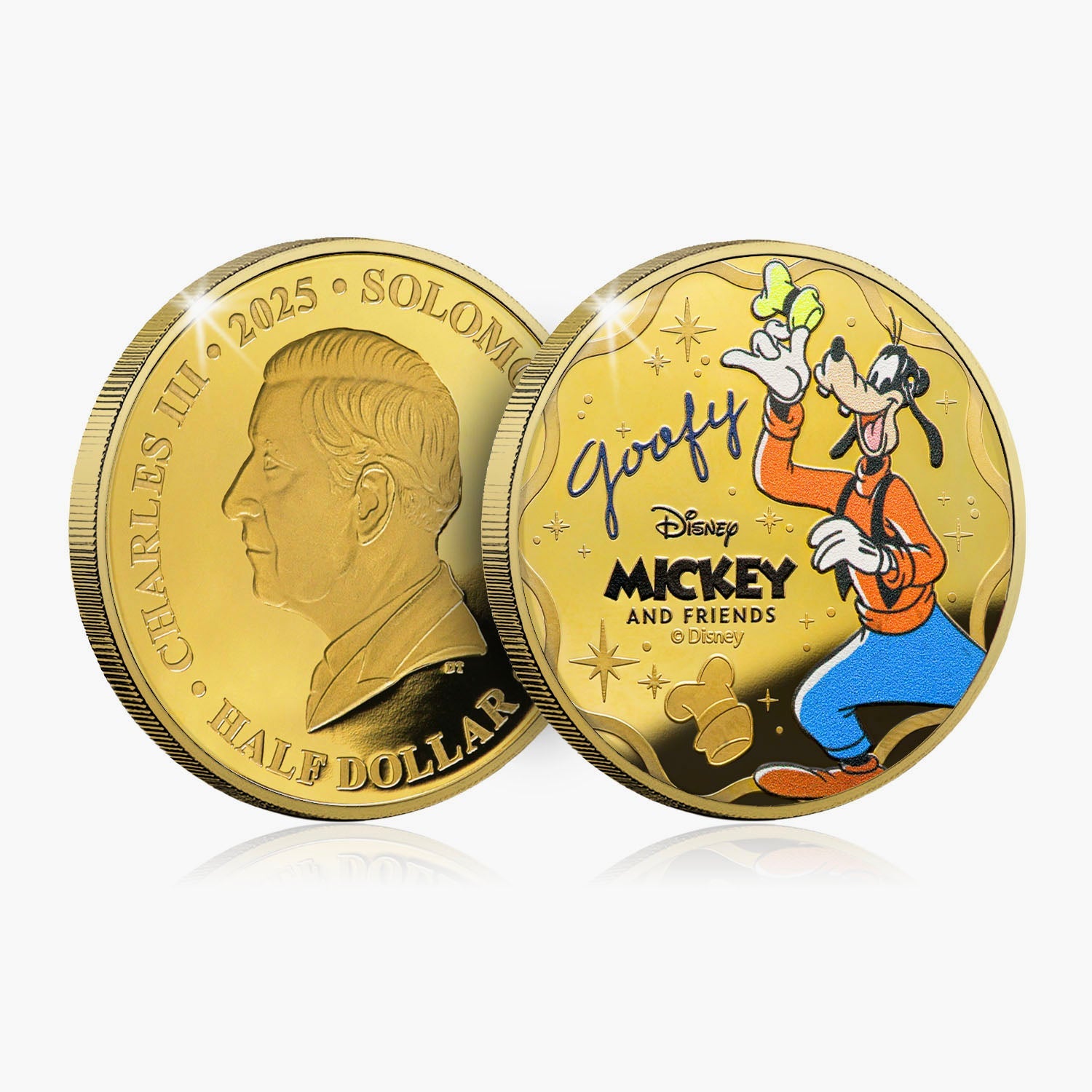 Mickey Mouse en vrienden voor altijd 2025 24-karaats vergulde gekke munt