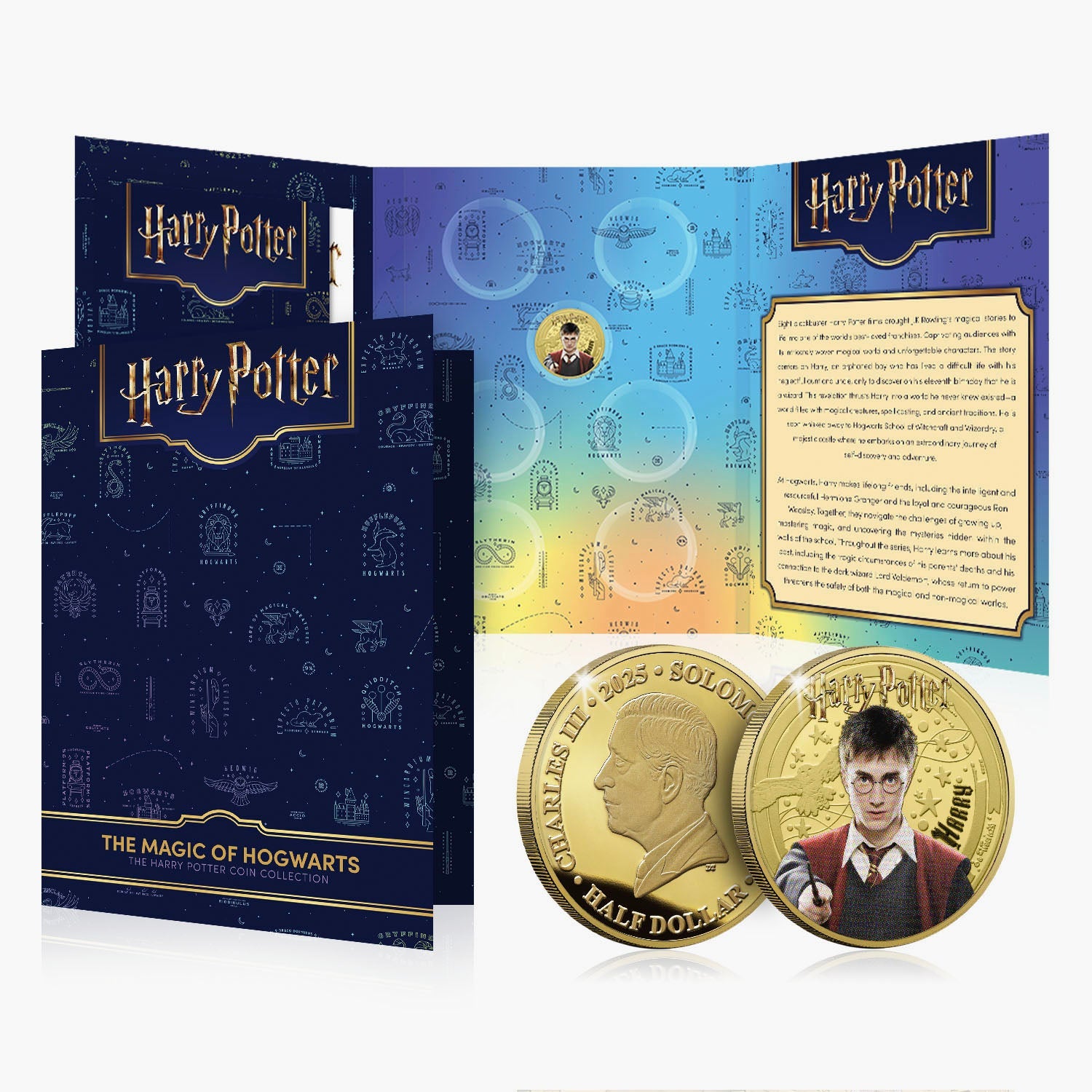Pièce plaquée or 24 carats Harry Potter La Magie de Poudlard 2025