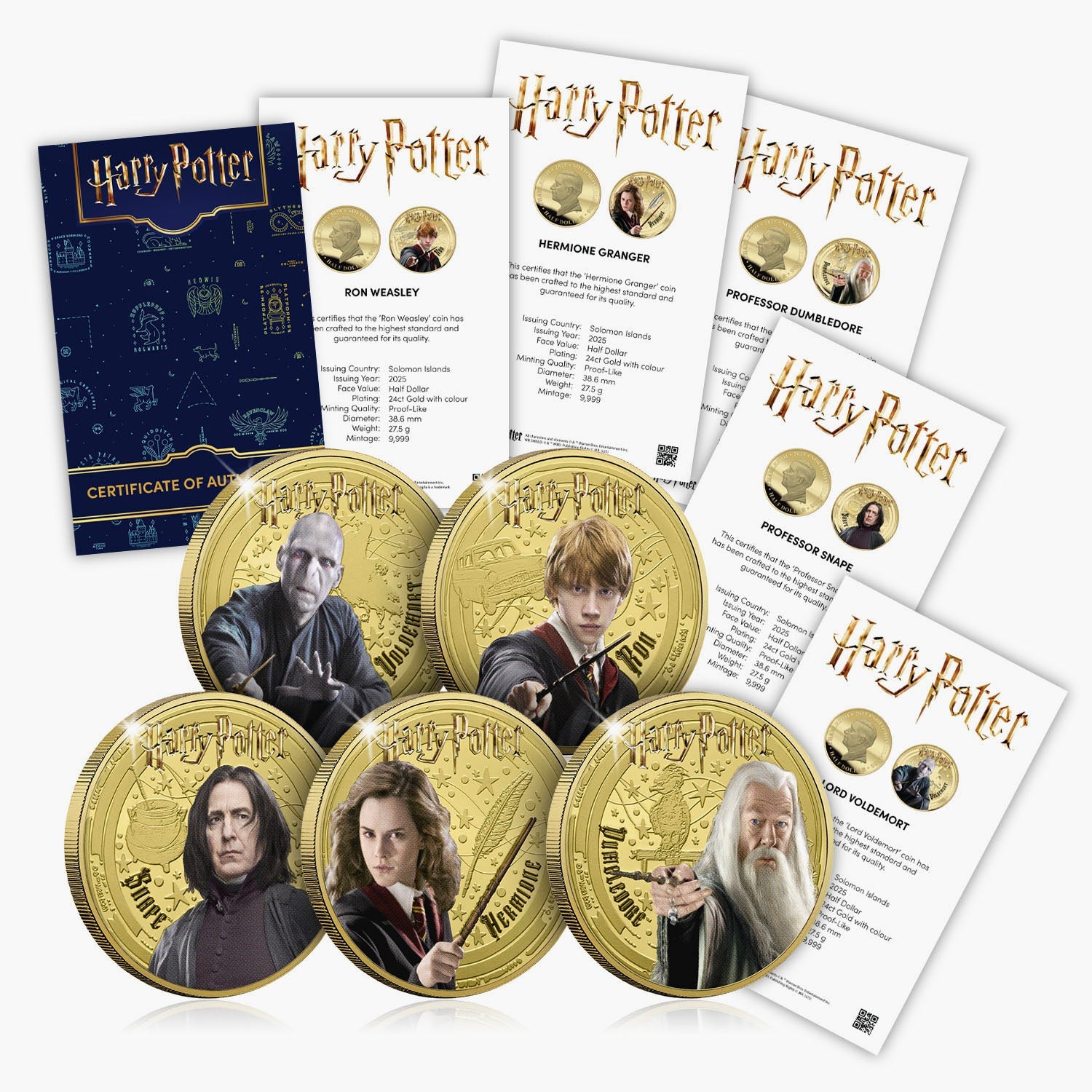 2025 De Magie van Zweinstein Harry Potter 24-karaats vergulde munt