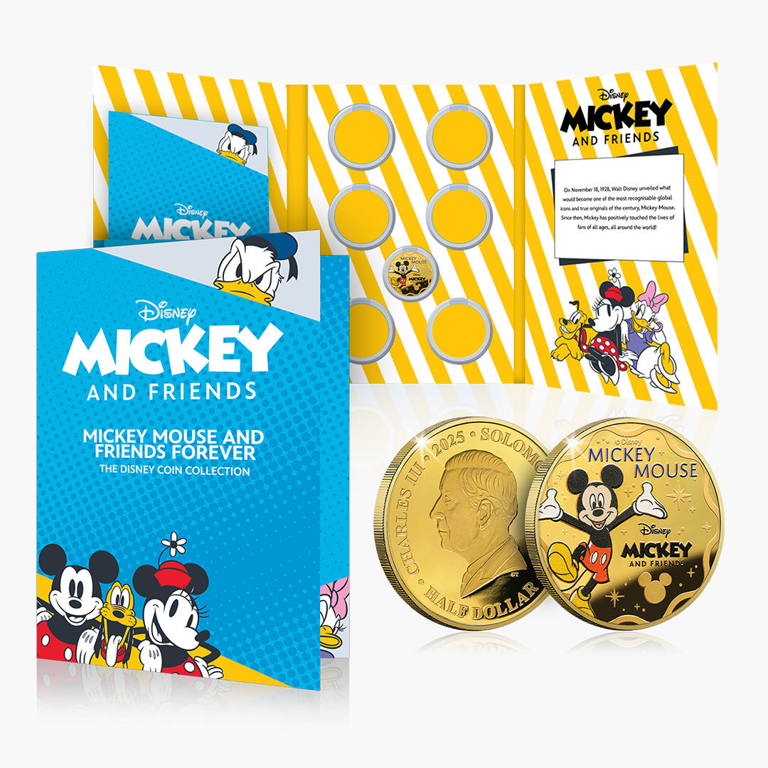 2025 Mickey Mouse and Friends Forever Officiële 24-karaats vergulde Disney-munt