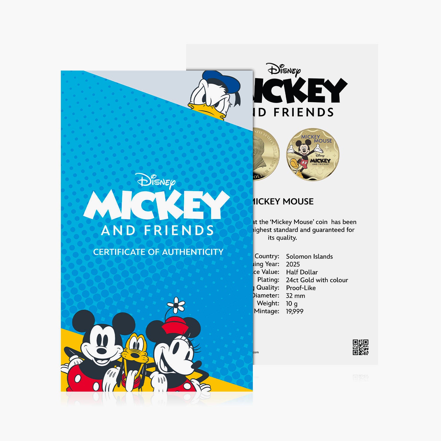 2025 Mickey Mouse and Friends Forever Officiële 24-karaats vergulde Disney-munt
