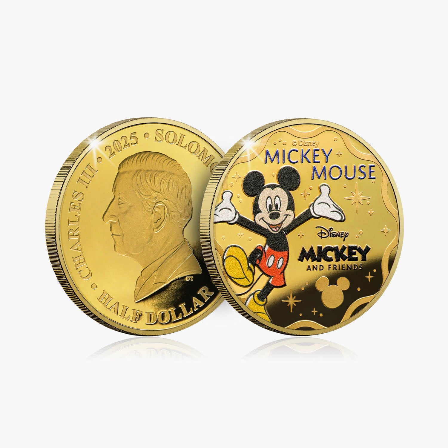 2025 Mickey Mouse and Friends Forever Officiële 24-karaats vergulde Disney-munt