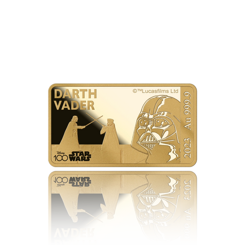 Darth Vader goudstaaf – Disney 100 jaar (1/100 oz)
