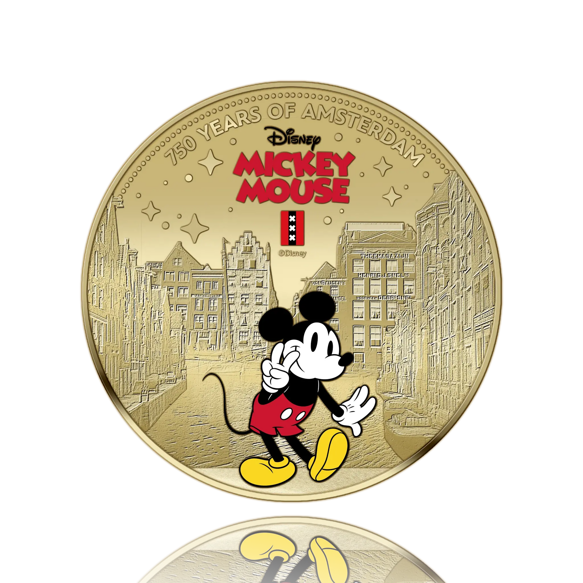 750 Jaar Amsterdam – Mickey Mouse – Exclusieve Vergulde Muntenset