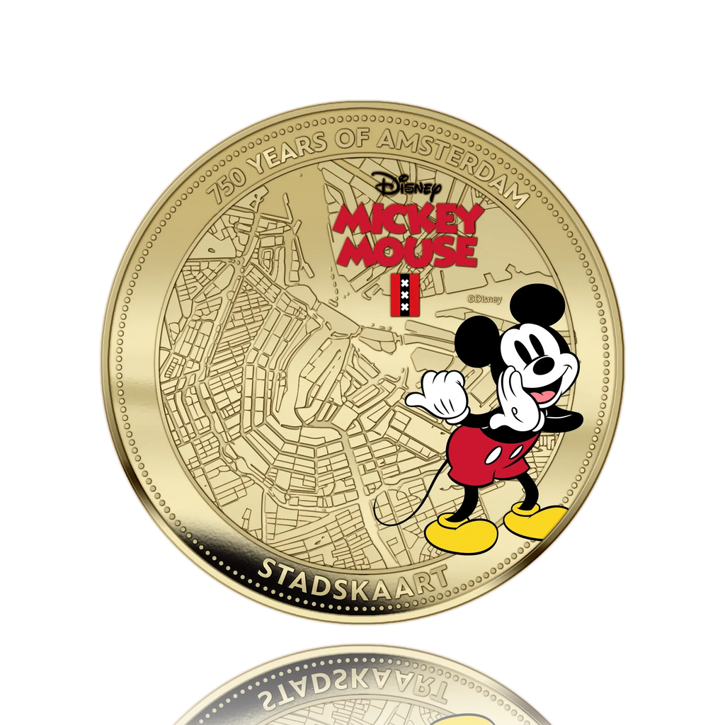 750 Jaar Amsterdam – Mickey Mouse – Exclusieve Vergulde Muntenset