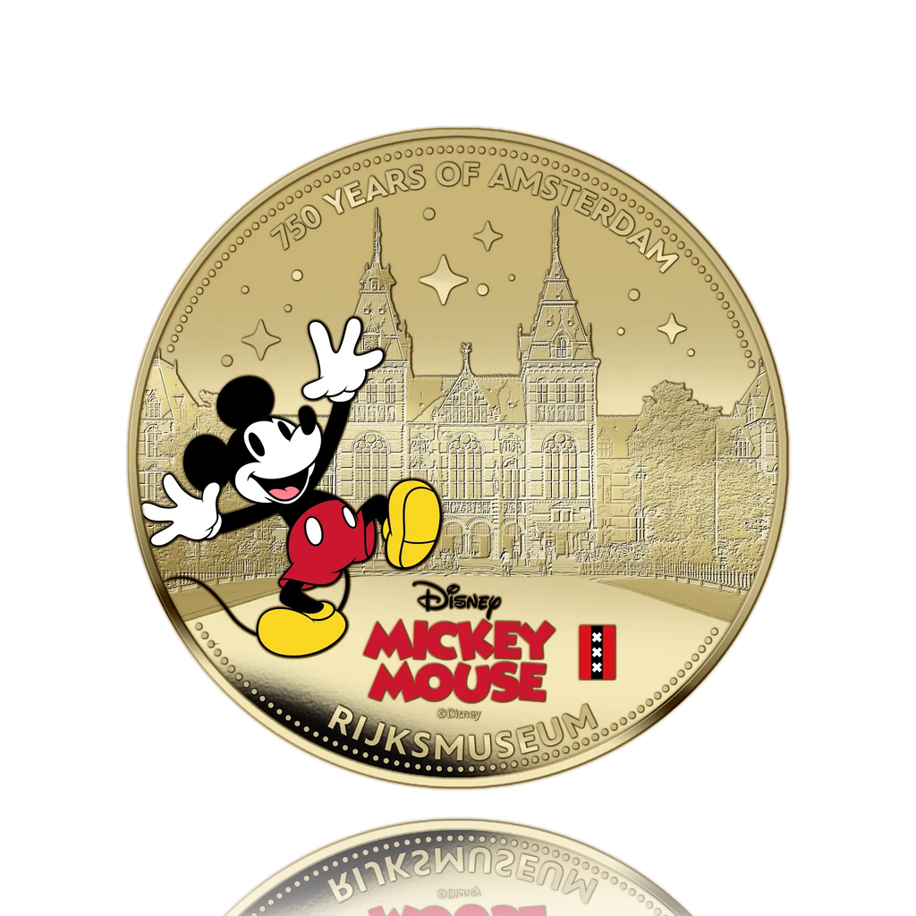 750 Jaar Amsterdam – Mickey Mouse – Exclusieve Vergulde Muntenset