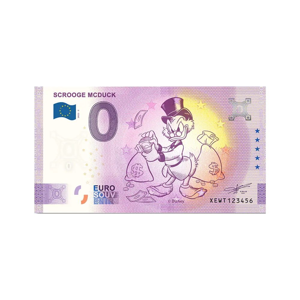 Herdenkingsbankbiljet – Dagobert Duck – Disney 100-jarig jubileum