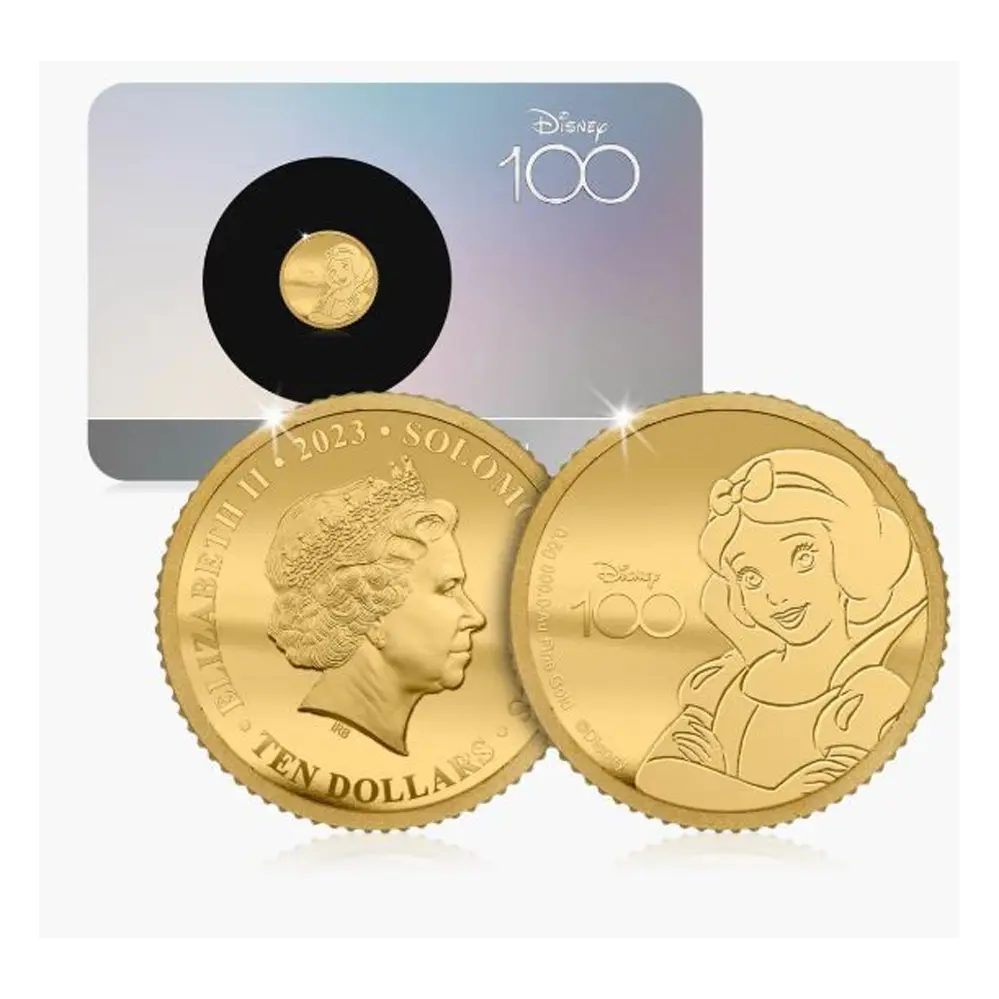 Massief gouden munt – Sneeuwwitje – Disney 100-jarig jubileum