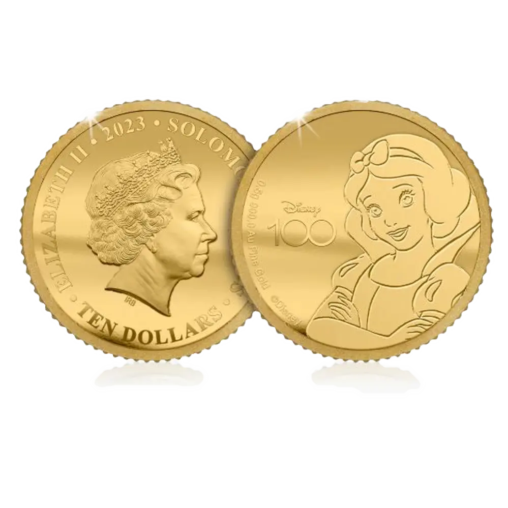 Massief gouden munt – Sneeuwwitje – Disney 100-jarig jubileum